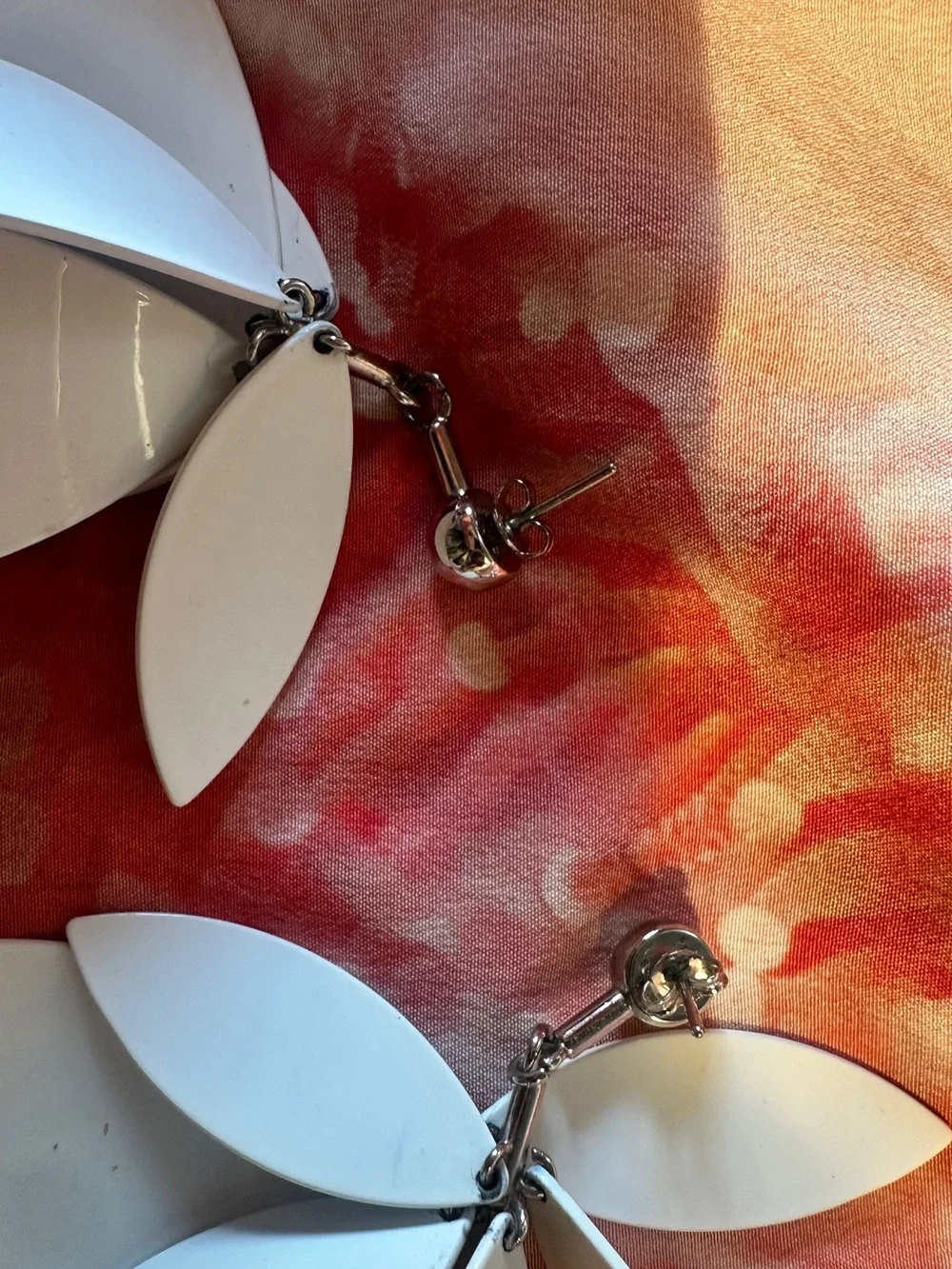 Proenza Schouler Silver-White Petal Drop Earrings - Women's Accessories